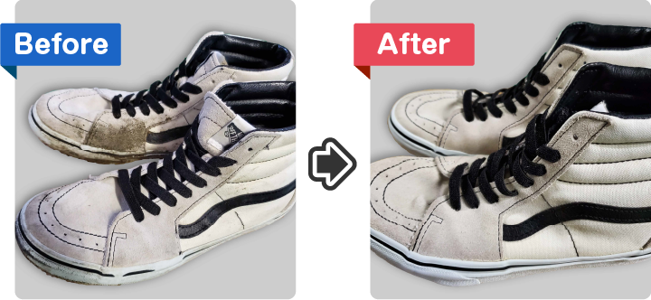 スニーカークリーニング スニーカークリーニングはダンボールに入れて送るだけの簡単注文 丸洗いでキレイに素早くお届けするサービスです