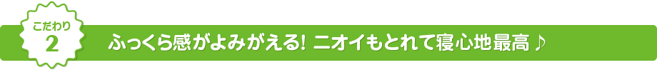 こだわり2 ヤングドライの布団クリーニングで買った時のお布団のふっくら感がよみがえる！ ニオイもとれて寝心地最高♪